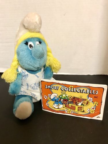 Vintage 1980’s Berrie & Company Stuffed Smurffett Peyo Doll And Booklet