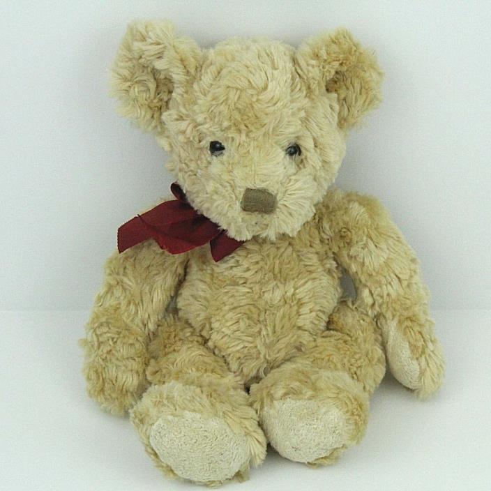 Russ Berrie Teddy Bear Plush Spencer Tan Beige Red Bow 11