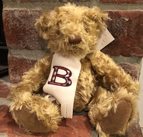 Burberry Fragrances Teddy Bear Scarf Russ Berrie Stuffed Animal 8” NWT