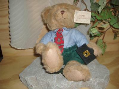 Russ Berrie Dressed Boss Executive or New hire Plush Bear from the past Stuffed