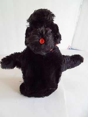 Steiff dog poodle hand puppet mohair Ids stuffed animal Germany 2240