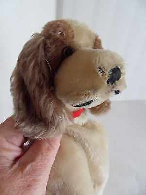 Steiff dog cocker spaniel hand puppet button mohair stuffed animal 2180