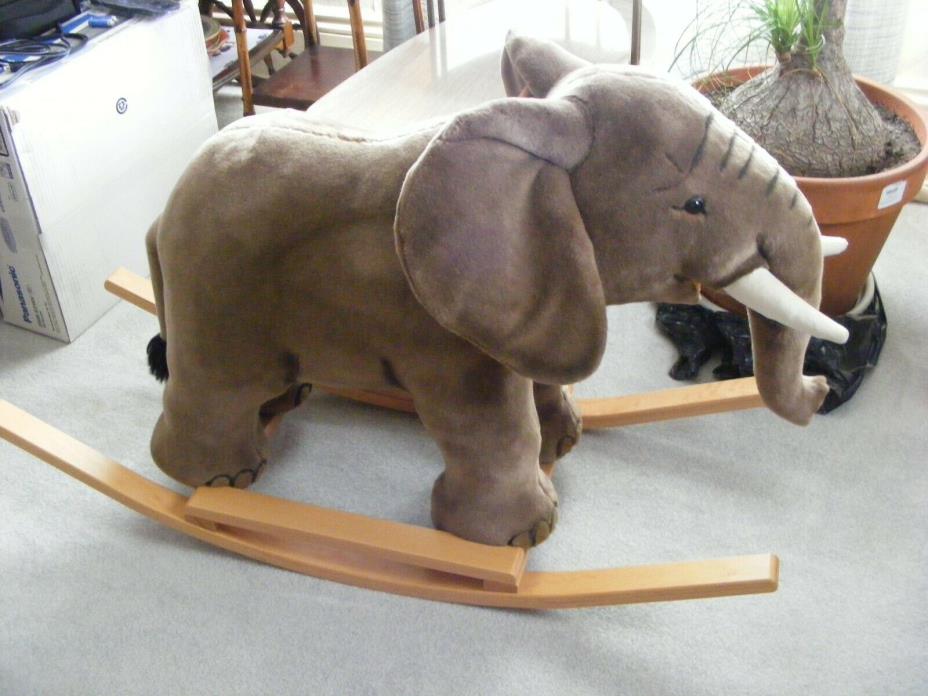 Steiff  Riding Elephant Stuffed Rocking Elephant - Rare