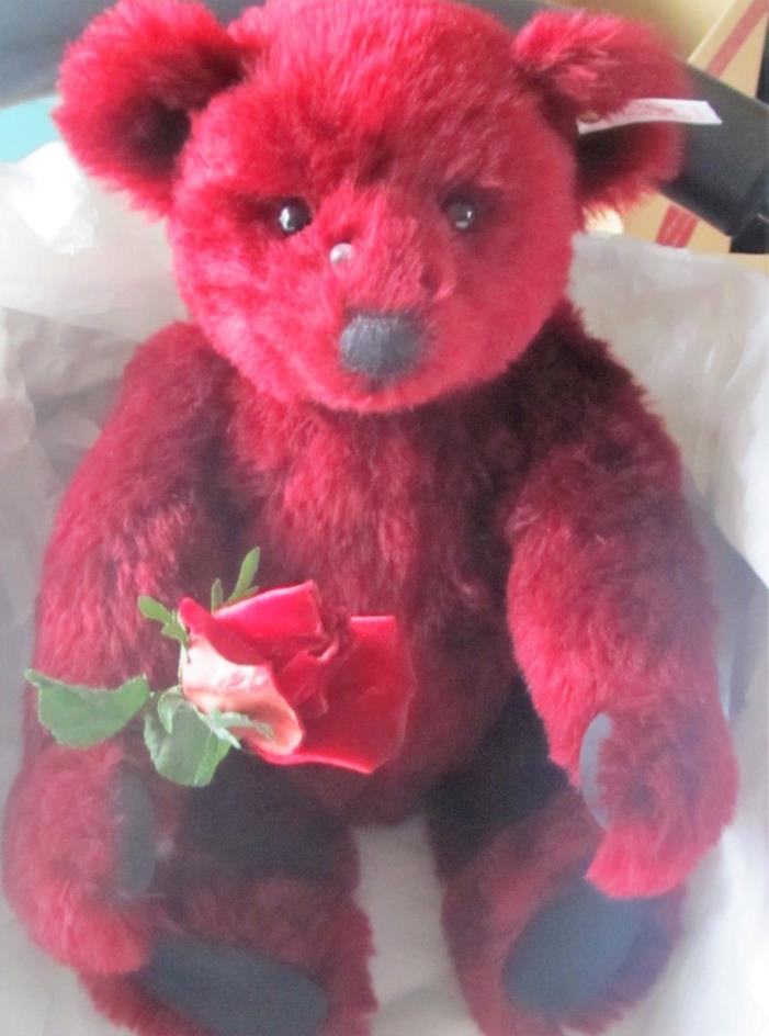 Steiff Dew Drop Rose Teddy Bear w/ Box COA 03350 NIB GREAT HOLIDAY GIFT