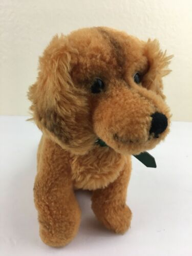 VINTAGE STEIFF DOG COSY BAZI DACHSHUND WITH GREEN COLLAR AND BUTTON