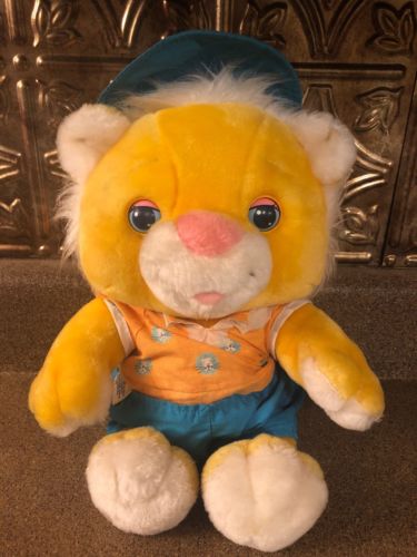 Googlies Lion Softies Vintage Hasbro Plush Sleepy Eyes Clothes Hat With Outfit