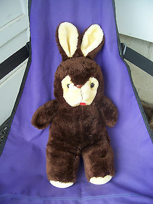 Vintage CUDDLE WIT Brown Stuffed Animal Bunny Plush Toy Easter Rabbit Bunny