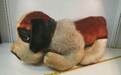 Saint Bernard Puppy Dog Plush Animal Jumbo Vintage Novelty 33