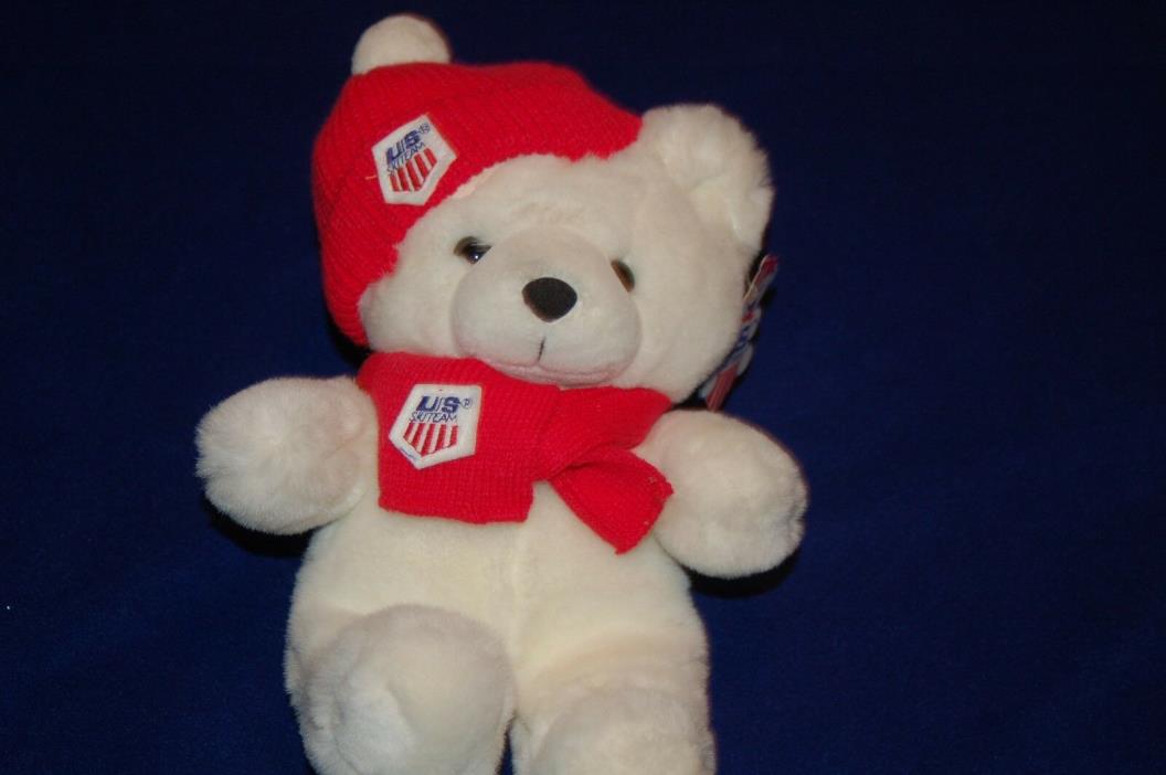 US Ski Team Winter Olympic Games Mascot Plush Bear USA Vintage USA NEW!