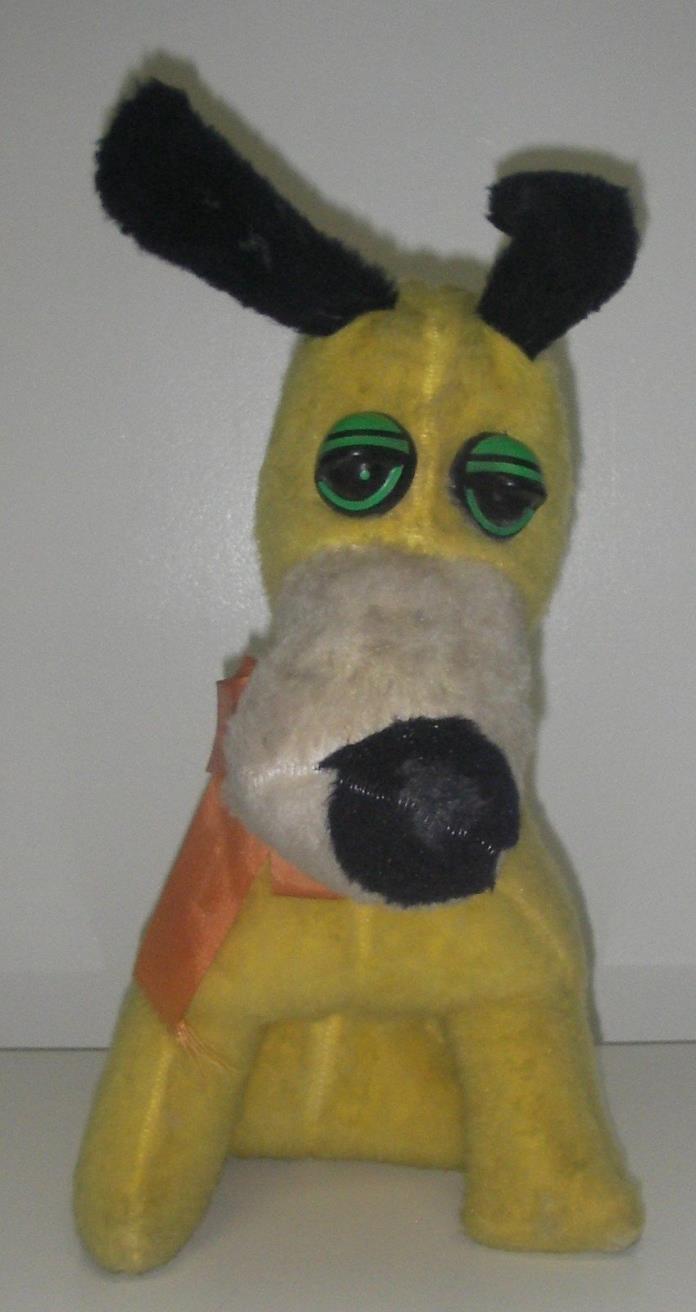 Vintage Large Stuffed Carnival Fair Sitting Yellow  Dog 16