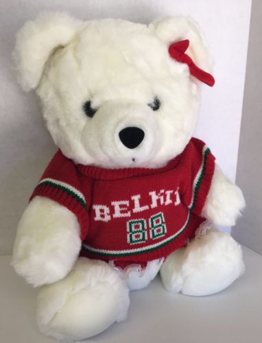 Vintage 1988 Belk Belkie Christmas Teddy Bear Plush 100th Anniversary