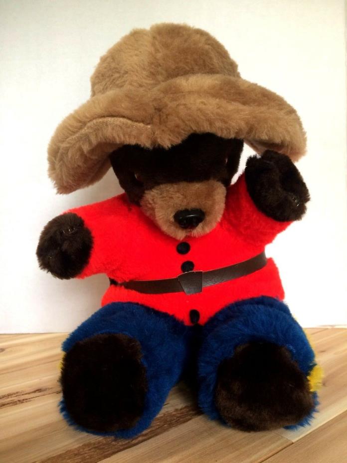 Canadian Mountie Bear Vintage Plush Royal Police Made in Canada by Cu-Ma