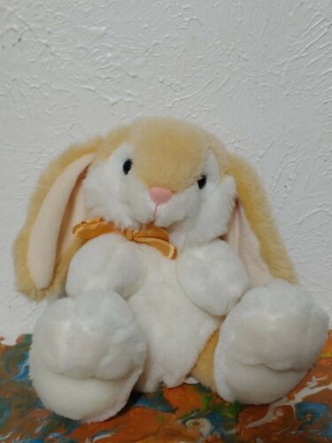 Vintage Lemonwood Asia Bunny Rabbit peach Plush Stuffed Animal Toy Doll 12