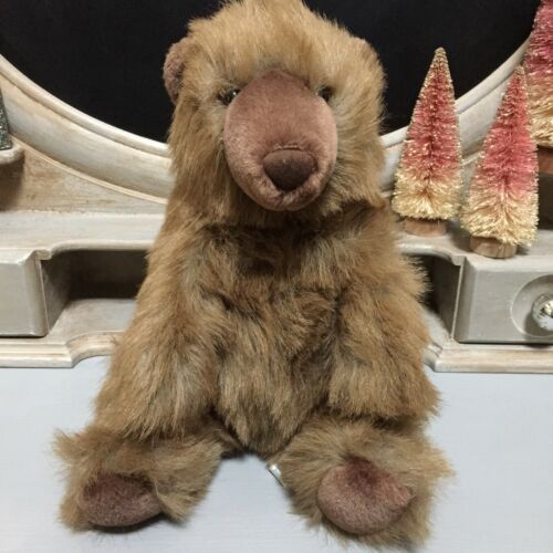 VTG Animal Fair Brown Teddy Bear 12” Stuffed Plush Toy Sitting Korea Made #7517C