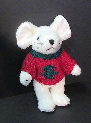 Vintage Chrisha Creations Playful Plush Mouse in Christmas Sweater 1996 ~8