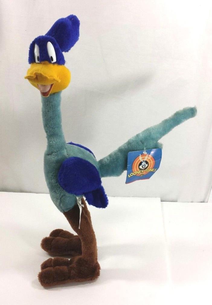 Roadrunner Plush Looney Tunes '97 Stuffed Animal w/ Tags Warner Bros Stands Tall