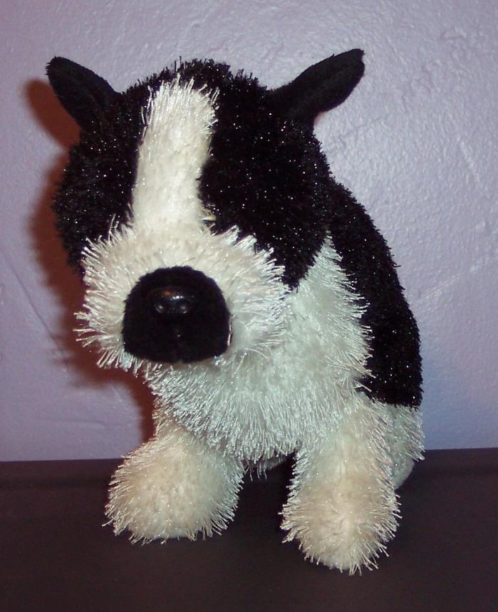 Ganz Webkinz Boston Terrier Black White Puppy Dog Lovey Plush USED
