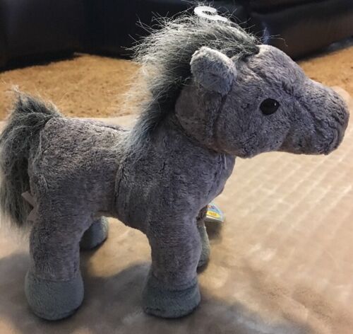 Ganz Webkinz HM098 Grey Arabian Horse Plush Stuffed Animal New Near Played With