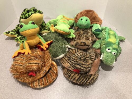 Webkinz Lot Of 9 Reptiles Snakes Frogs Turtle Gecko Lizard Mint Rare No Codes