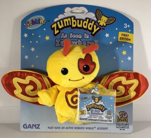 FIRST EDITION 3 WEBKINZ ZUMBUDDY PLUSH TOYS ZAZA ZALA ZORTH RARE RETIRED