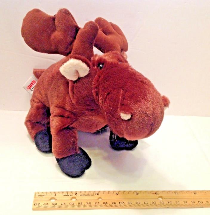 GANZ Webkinz Adopt a Pet Moose Brown plush stuffed animal