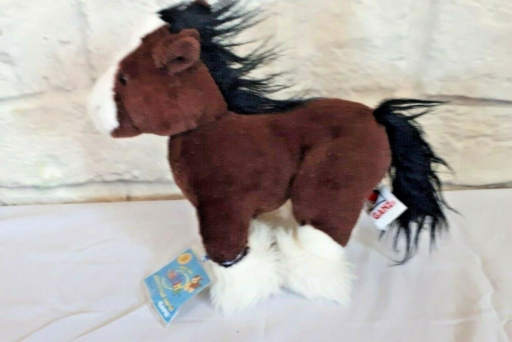 Webkinz  Clydesdale Horse Brown White Plush New with Attached Sealed Code
