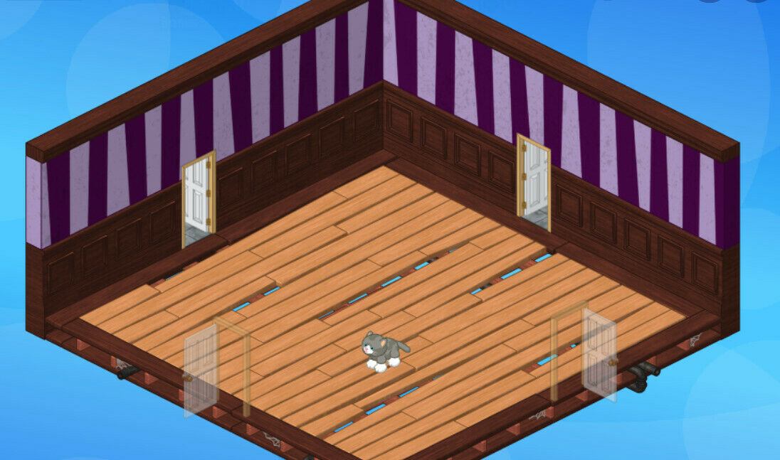Webkinz 2009 RARE Halloween Haunted House Wallpaper & Haunted Creatures Flooring