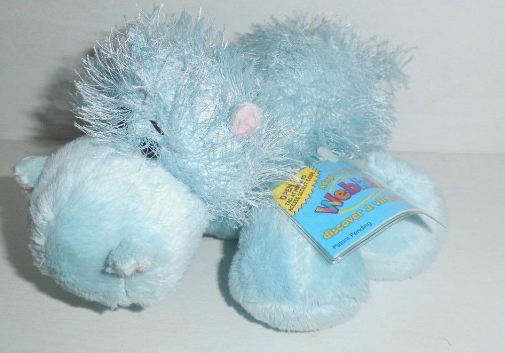 Ganz Webkinz Blue Hippo Plush Soft Retired Zoo Toy Animal Unused Code New Tag