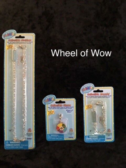 Webkinz Wheel of Wow Charm + Bracelet + Necklace