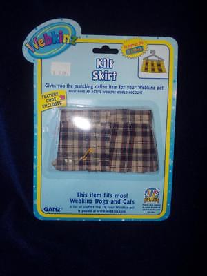 PLAID KILT/ SKIRT -  fits most WEBKINZ cat dog pet CLOTHING new