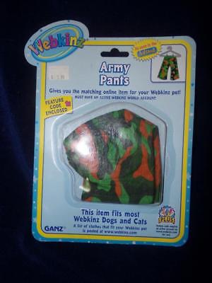 ARMY PANTS-  fits most WEBKINZ cat dog pet CLOTHING new