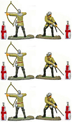 Three (3) Forces of Valor Archer Sets - 6 figures and 6 accessories