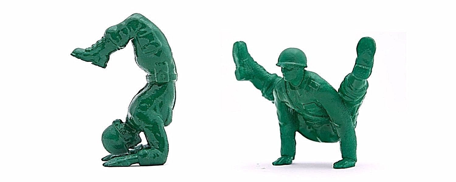 6 Advanced Yoga Poses Joes Military Army Men GI Joe Figures Army Toy Soldiers