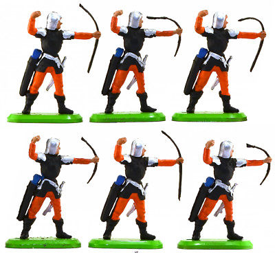 Britains Deetail Medieval Archers - 54mm Painted Plastic Toy Soldiers