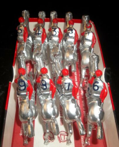 VERY NICE ~ COMPLETE SILVER  9 PC.  JOCKEY SET   ~ALL 9 NUMBERS~ BARCLAY