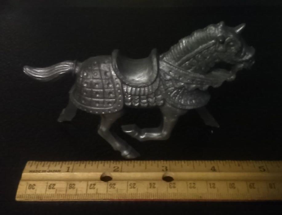 Vintage Tim Mee Toys Horse Gray Stamped Tim Mee USA Medieval Knights Free Ship