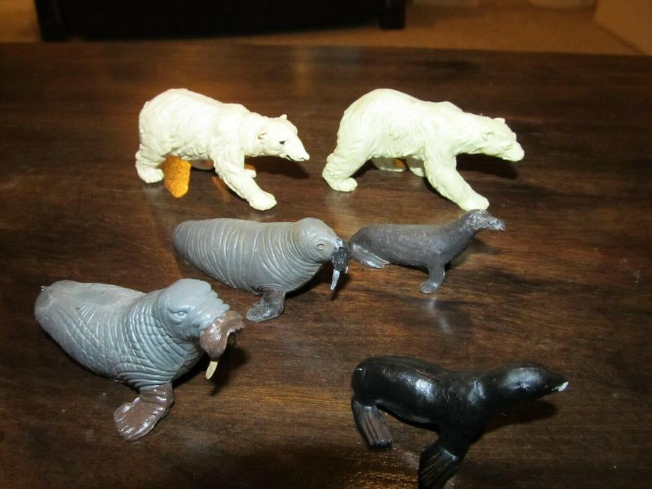 Vintage Britains Zoo Series Plastic Arctic Zoo Animals