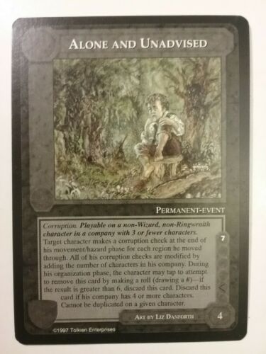 MIDDLE-EARTH CCG MECCG ALONE AND UNADVISED AGAINST THE SHADOW ATS COMMON C3 LOTR