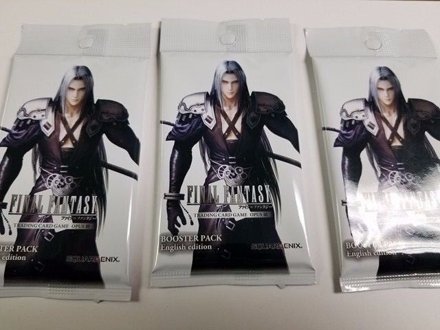 Final Fantasy TCG OPUS 3 III Factory Sealed 3 BOOSTER PACKS