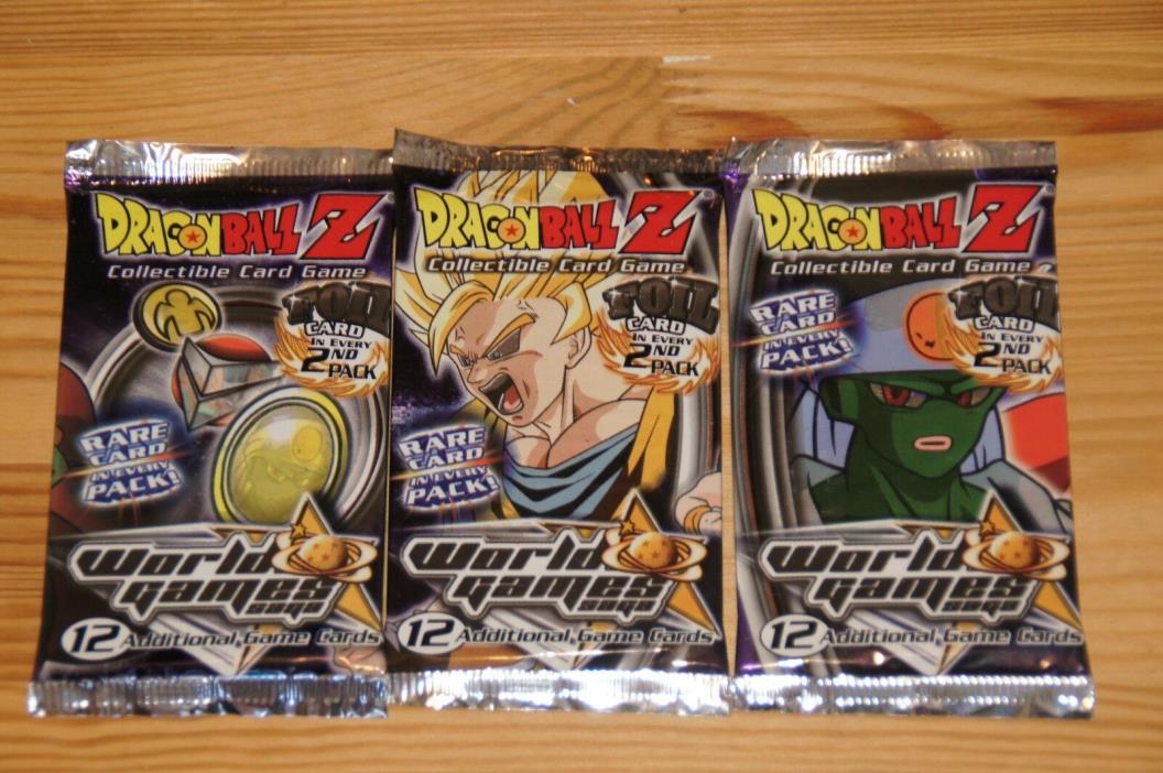 3x Dragonball Z - World Games Saga - Sealed Booster Packs - Brand New
