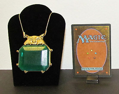 MTG Magic the Gathering - MOX EMERALD Pendant / Necklace - Custom Very Nice