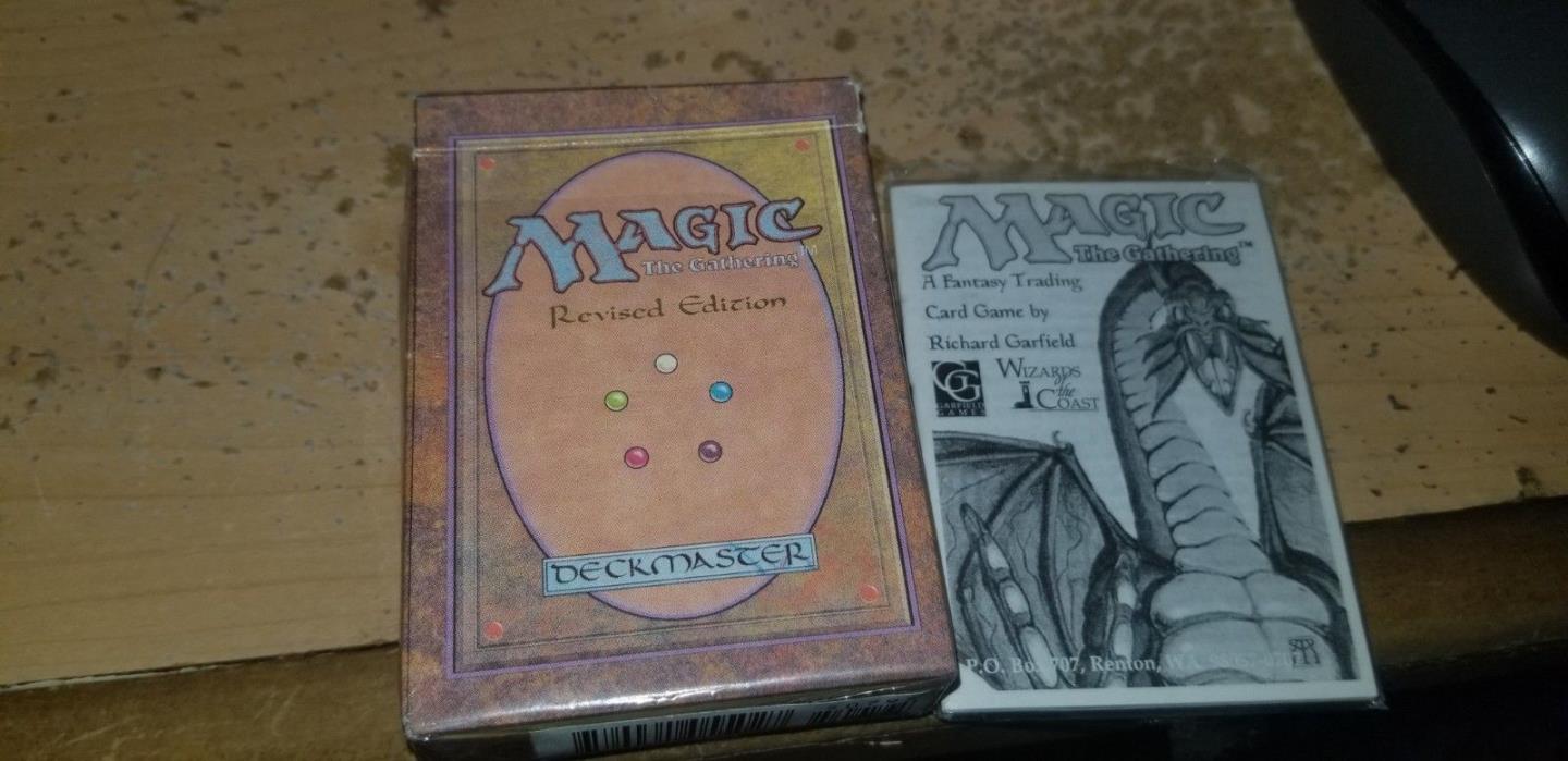 EMPTY Revised Starter Deck Box  + Revised Rule Book - MTG