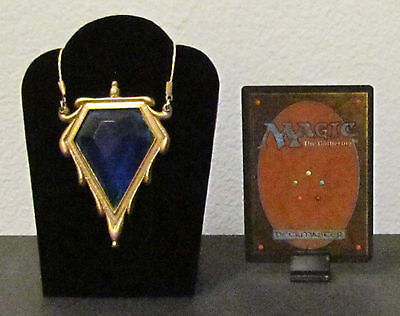 MTG Magic the Gathering - MOX SAPPHIRE Pendant / Necklace - Custom Very Nice