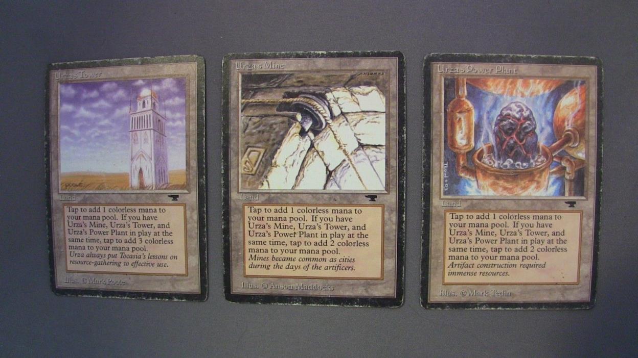 mtg Antiquities lot Mishra's Tower, Mine, Power Plant