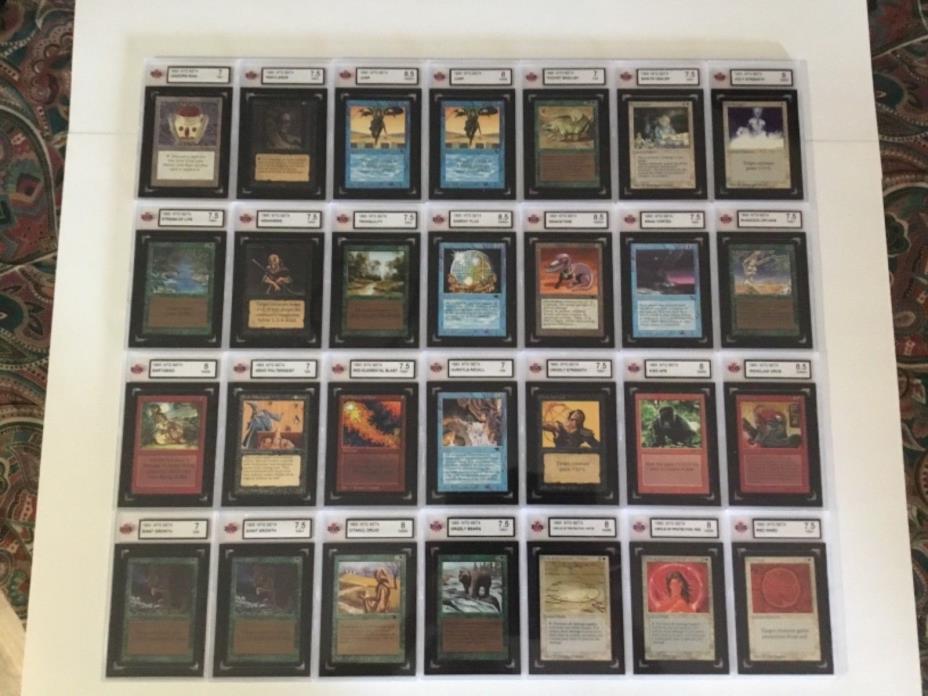 MAGIC THE GATHERING 1993 BETA 28 CARD GRADED COLLECTION