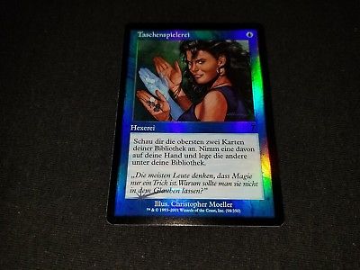 MTG 1x 7th Edition blue common NM German FOIL Sleight of Hand ships w/ tracking