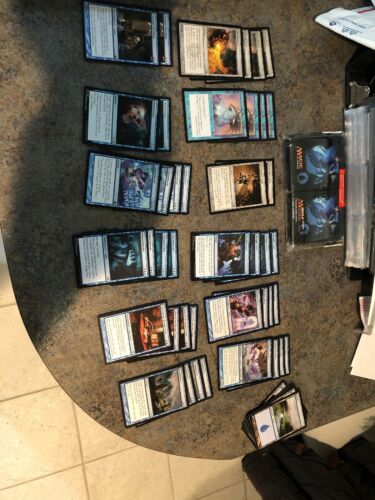 Mono Blue Mill Deck -- Magic the Gathering - Pauper New Sleeves And Playmat