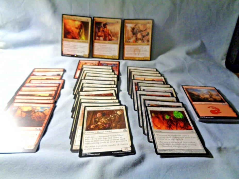 MTG 100 Card Commander Deck Red / White Constructed Deck Ready to Play