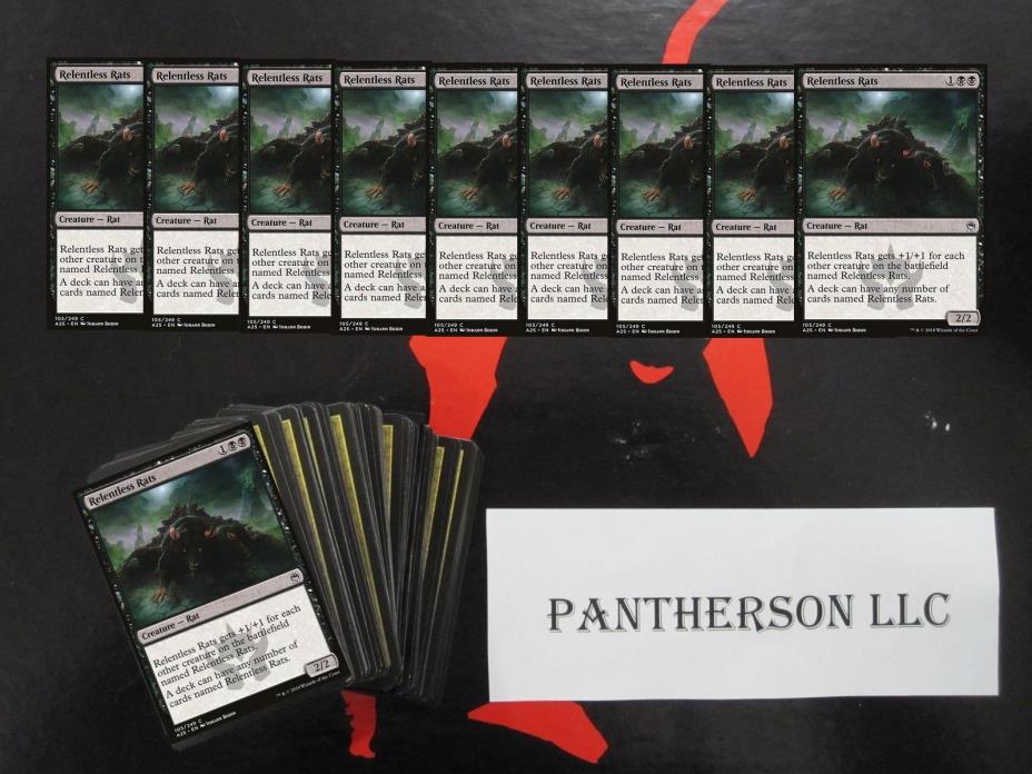 RELENTLESS RATS Custom Mono-Black Deck - Magic Cards Ready-to-Play Modern Casual
