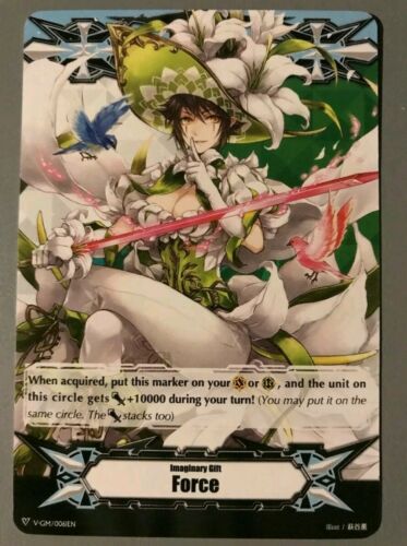 4x CARDFIGHT VANGUARD WHITE LILY MUSKETEER CECILIA FORCE MARKER V-GM/0061EN